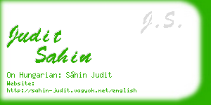 judit sahin business card